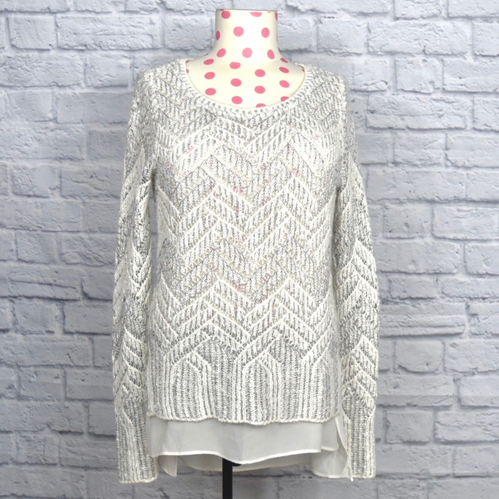 Lucky Brand Silver Knit Sweater